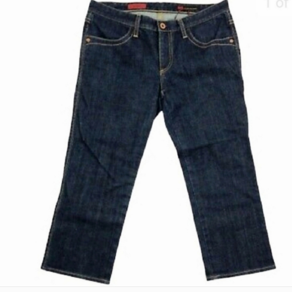 AG ADRIAN GOLDSCHMIED Cropped Blue Jeans The Posh Size 25 Women's